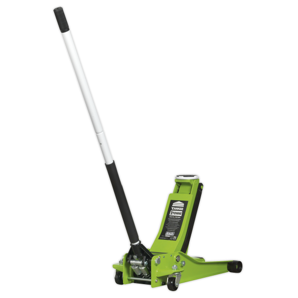 Sealey 2001LEHV Trolley Jack 2tonne Low Entry Rocket Lift Hi-Vis Green