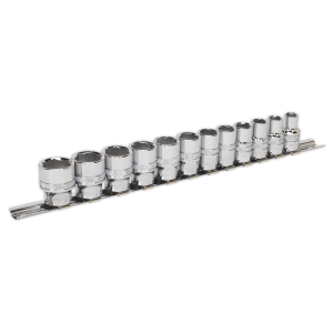 Sealey AK2741 Socket Set 12pc 3/8″Sq Drive Lock-On„¢ 6pt Metric