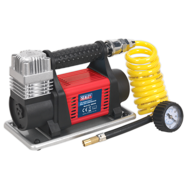 Sealey MAC04 Tyre Inflator/Mini Air Compressor 12V Heavy-Duty