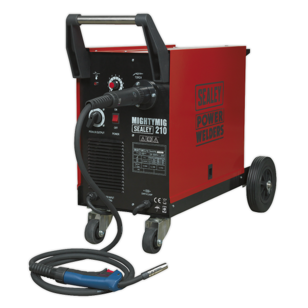 Sealey MIGHTYMIG210 Professional Gas/No-Gas MIG Welder 210A with Euro Torch