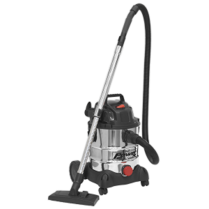 Sealey PC200SD Vacuum Cleaner Industrial Wet & Dry 20L 1250W/230V Stainless Drum