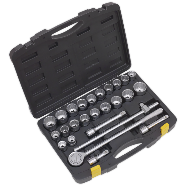 Sealey S0713 Socket Set 26pc 3/4″Sq Drive 12pt Metric/Imperial