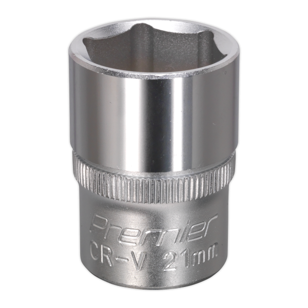Sealey S1221 WallDrive® Socket 21mm 1/2″Sq Drive Sealey S1221 WallDrive® Socket 21mm 1/2″Sq Drive