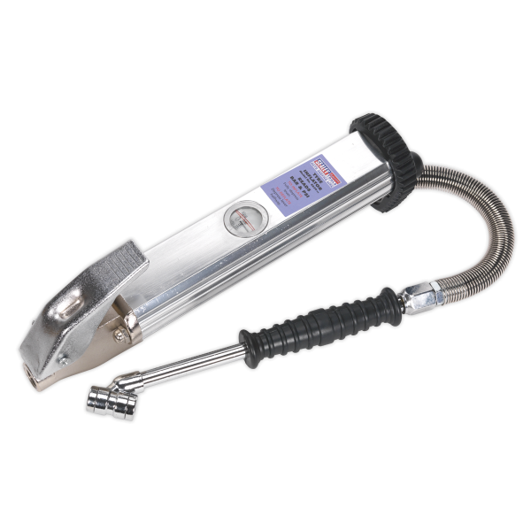 Sealey SA39 Tyre Inflator Long Type with Twin Push-On Connector