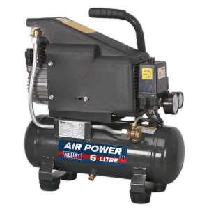 Sealey SAC0610E Compressor 6L Direct Drive 1hp