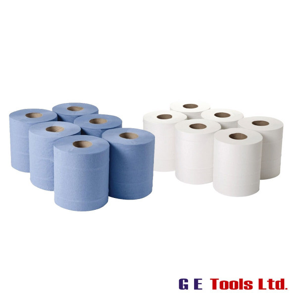 2-Ply Centrefeed Paper Roll Paper Blue/White (Pack of 6) 2-Ply Centrefeed Paper Roll Paper Blue/White (Pack of 6)