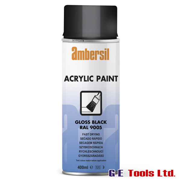 Ambersil Acrylic Paint Gloss Black RAL 9005