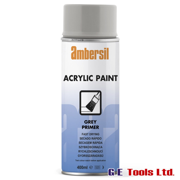 Ambersil 20189 Acrylic Paint Grey Primer