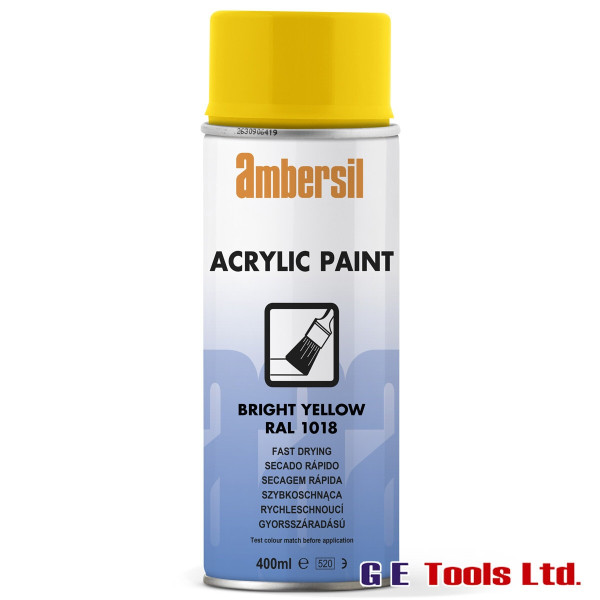 Ambersil Acrylic Paint Bright Yellow RAL 1018