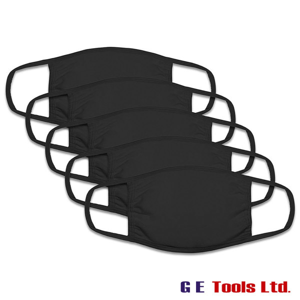 Black SS990 3-ply adult face mask (Pack of 5)