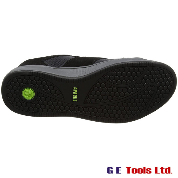 Apache Kick Black Suede and Canvas Mens Safety Trainer