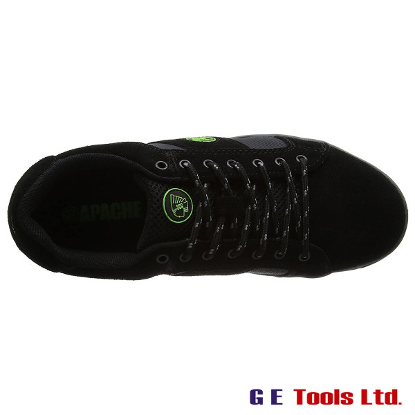 Apache Kick Black Suede and Canvas Mens Safety Trainer
