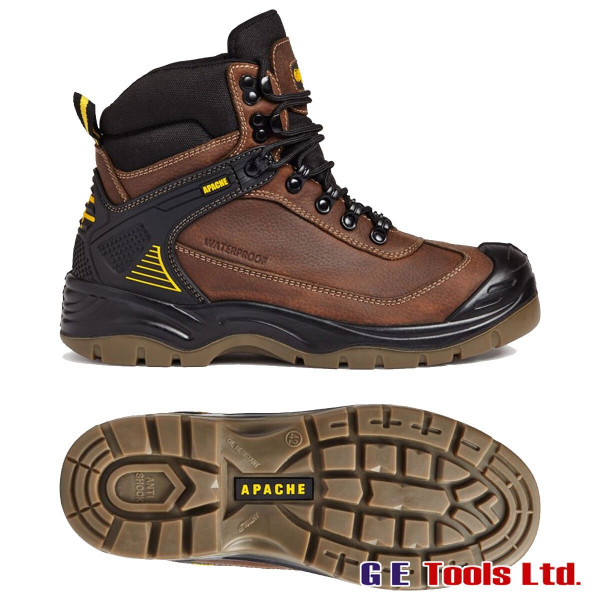 Apache Ranger Safety Work Boots Brown S3 WR SRA