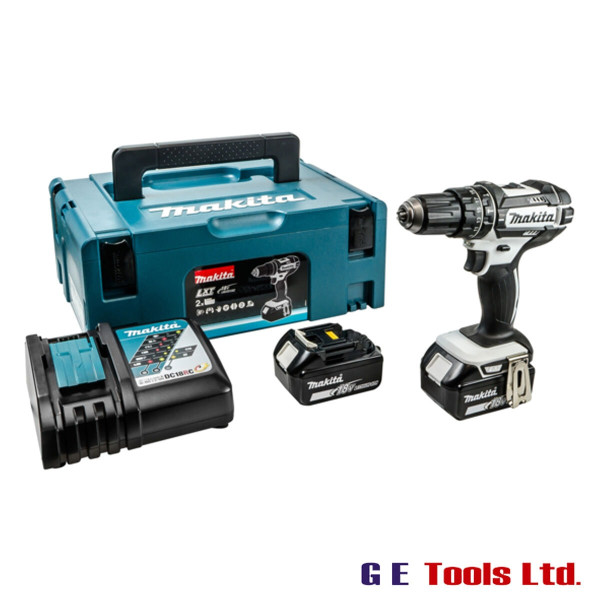Makita DHP482RTWJ 18 Volt Cordless LXT Combi Drill White
