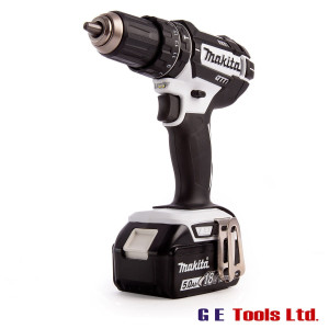 Makita DHP482RTWJ 18 Volt Cordless LXT Combi Drill White Makita DHP482RTWJ 18 Volt Cordless LXT Combi Drill White