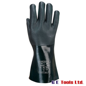 Portwest A835 Double Dipped PVC Gauntlet/Gloves