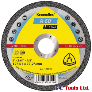 Klingspor Kronenflex Cutting/Slitting Discs for INOX Steel and Metals