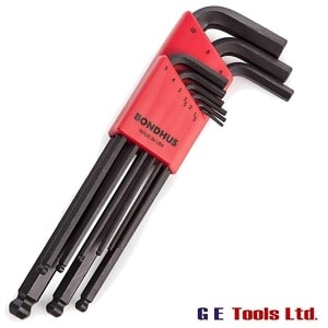 Bondhus BLX9M 1.5-10mm 9pc L-Wrench & Folding Ballpoint Wrench Set