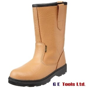 Sterling Safetywear SS403SM Tan Buffalo Safety Rigger Boots S1P SRA
