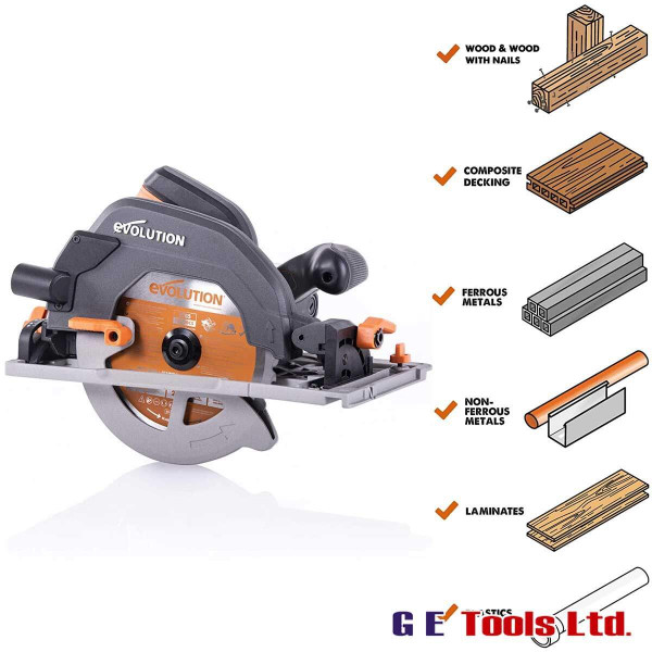 Evolution R185CCSX 185mm Circular Saw With 1020mm Track Evolution R185CCSX 185mm Circular Saw With 1020mm Track