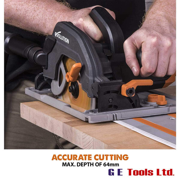 Evolution R185CCSX 185mm Circular Saw With 1020mm Track Evolution R185CCSX 185mm Circular Saw With 1020mm Track