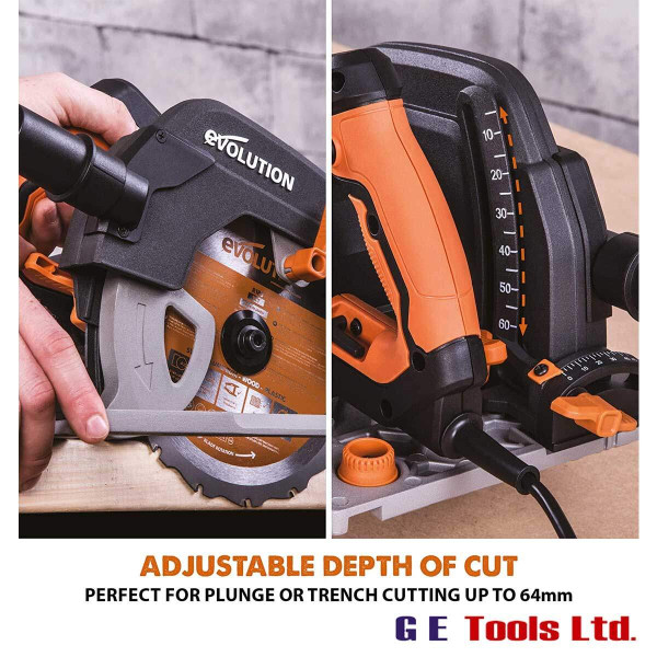 Evolution R185CCSX 185mm Circular Saw With 1020mm Track Evolution R185CCSX 185mm Circular Saw With 1020mm Track