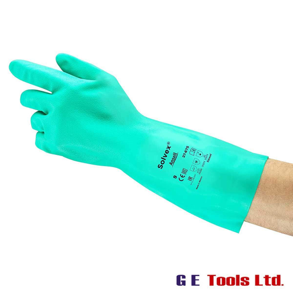 Ansell Solvex 37-675 Nitrile Gauntlet/Gloves Green