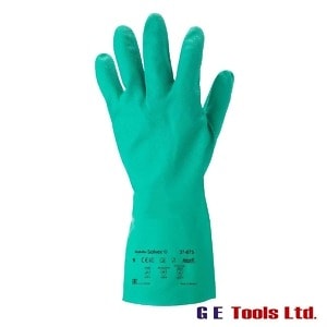 Ansell Solvex 37-675 Nitrile Gauntlet/Gloves Green