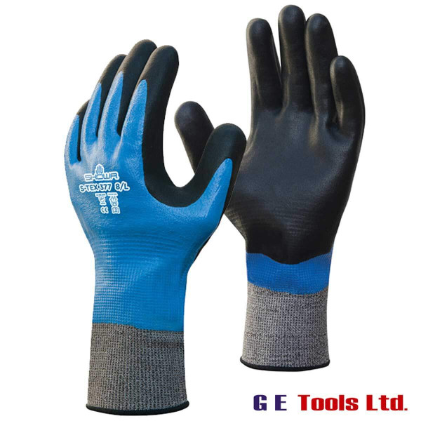 Showa S-TEX 377 Cut D and Oil Resistant Nitrile Gloves