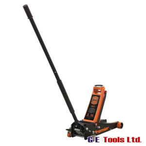 Sealey 3040AO Trolley Jack 3 Tonne Rocket Lift Orange