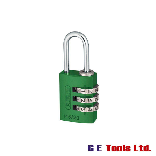 Abus 145/20 20mm Aluminium Combination Padlock Green 46571