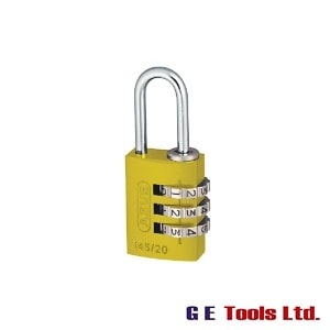 Abus 145/20 20mm Aluminium Combination Padlock Yellow 46572 Abus 145/20 20mm Aluminium Combination Padlock Yellow 46572