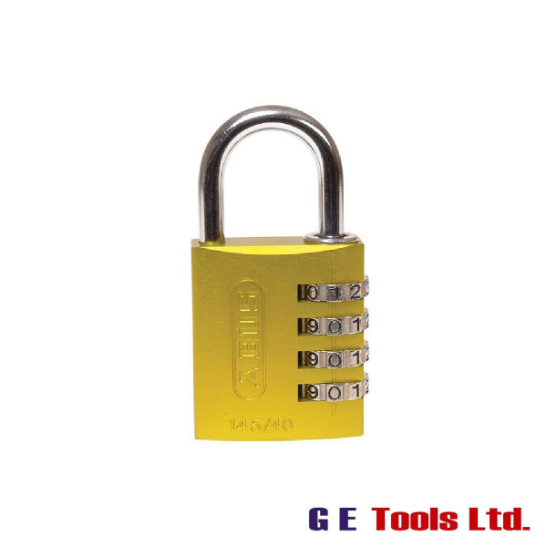 Abus 145/40 40mm Aluminium Combination Padlock Yellow 49535 Abus 145/40 40mm Aluminium Combination Padlock Yellow 49535