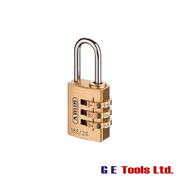 Abus 165/20 20mm Solid Brass Body Combination Padlock (3-Digit) Carded
