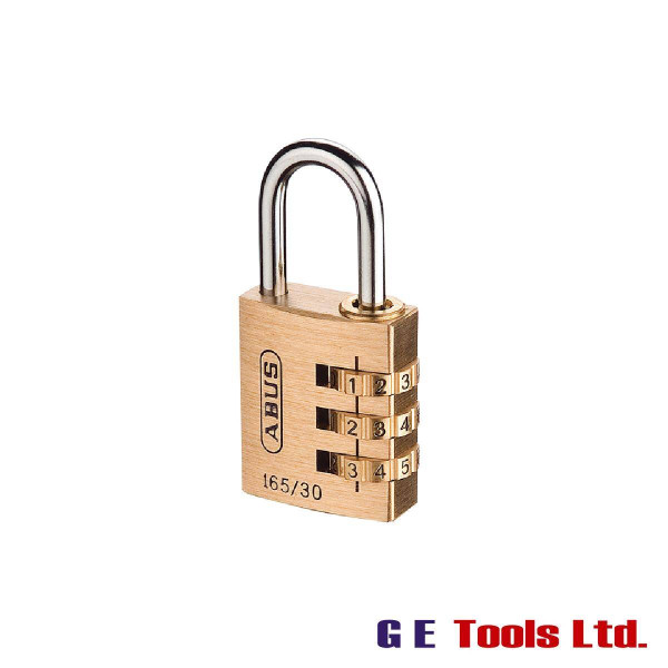 Abus 165/30 30mm Solid Brass Body Combination Padlock (3-Digit) Carded