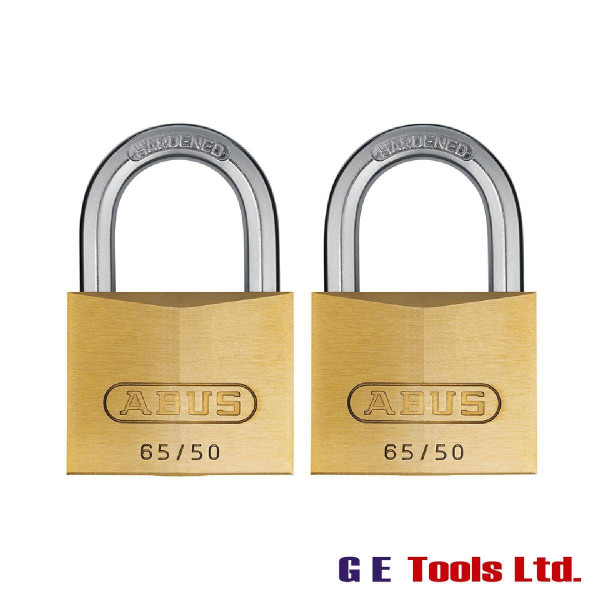 Abus 65/50mm Brass Padlock Twin Pack Carded Abus 65/50mm Brass Padlock Twin Pack Carded
