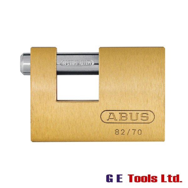 Abus 82/70mm Monoblock Brass Shutter Padlock Carded Abus 82/70mm Monoblock Brass Shutter Padlock Carded