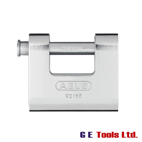 Abus 92/65mm Monoblock Brass Body Shutter Padlock Carded