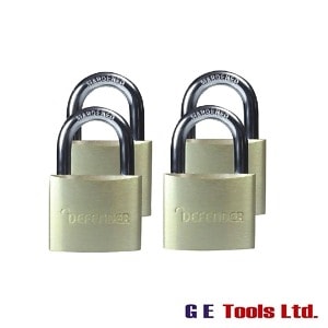 Defender Aluminium Padlock Quad Pack 40mm