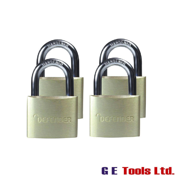 Defender Aluminium Padlock Quad Pack 40mm