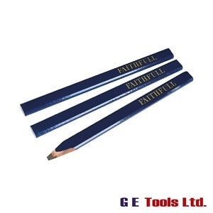 Faithfull Tools Carpenter’s Pencils – Blue / Soft (Pack 3)