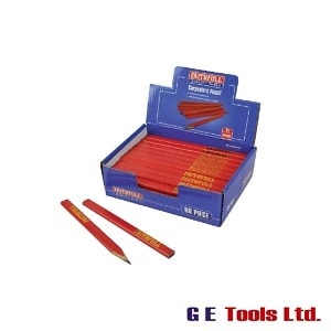 Faithfull Tools Carpenter’s Pencils – Red / Medium (Display 80)