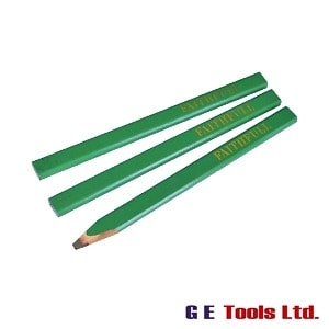 Faithfull Tools Carpenter’s Pencils – Green / Hard (Pack 3)