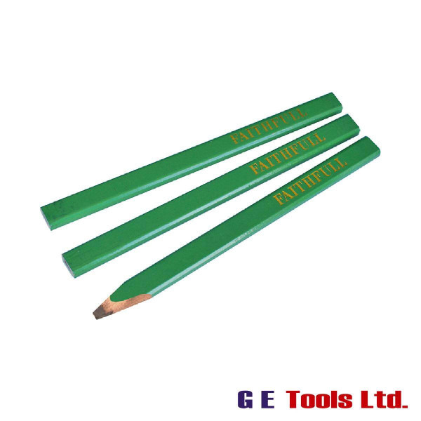 Faithfull Tools Carpenter’s Pencils – Green / Hard (Pack 3)
