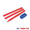 Faithfull Tools Carpenter’s Pencils Red (Pack 3 + Sharpener)