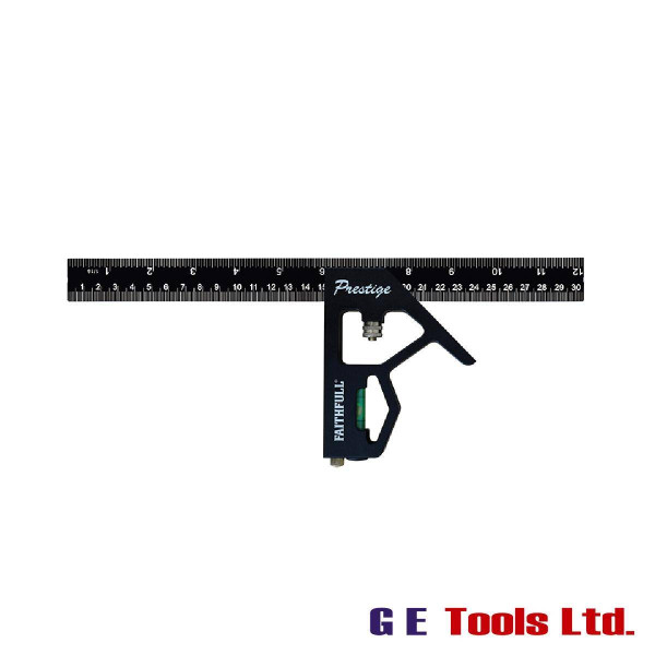 Faithfull Tools Prestige Combination Square Black Aluminium 300mm (12in)