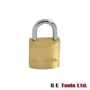 Faithfull Tools Brass Padlock 20mm 3 Keys