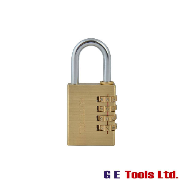 Faithfull Tools Brass Combination Padlock 38mm