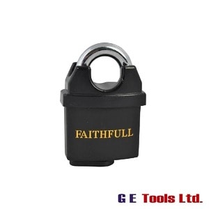 Faithfull Tools PVC Coated Brass Padlock 50mm