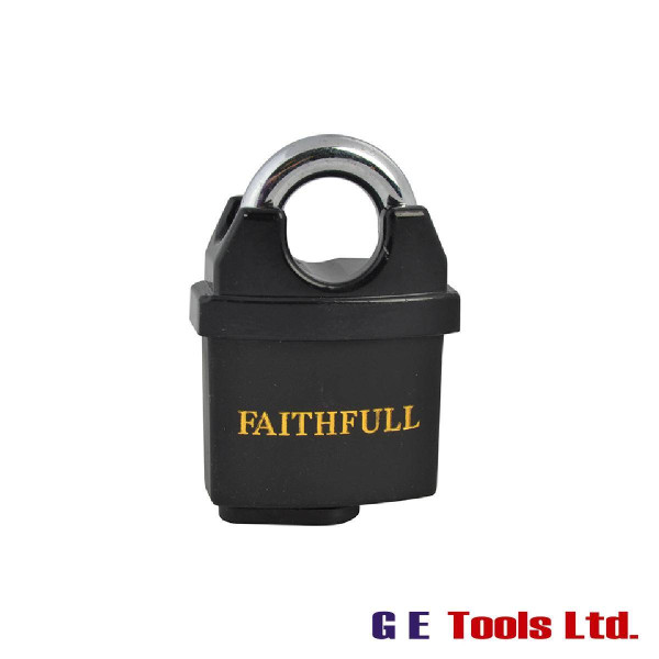 Faithfull Tools PVC Coated Brass Padlock 50mm